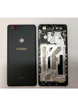 Tapa trasera o tapa bateria dorado-negro para ZTE Nubia Z17 NX563