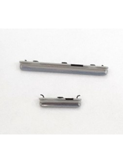 Set 2 botones azules para Samsung Galaxy A20 A205 A205FD SM-A205FD calidad premium