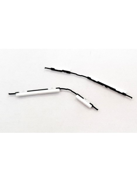 Botones blancos para Samsung Galaxy A21S SM-A217F SM-A21 calidad premium