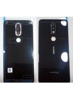 Tapa trasera o tapa bateria negra para Nokia 7.1 mas lente camara