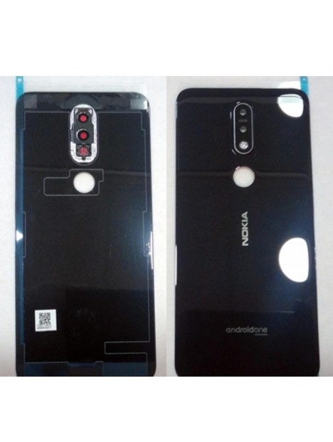 Tapa trasera o tapa bateria negra para Nokia 7.1 mas lente camara