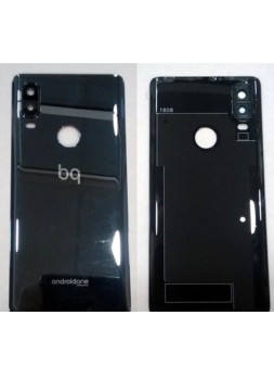 Tapa trasera o tapa bateria gris para BQ Aquarius X2 X2 Pro + lente camara