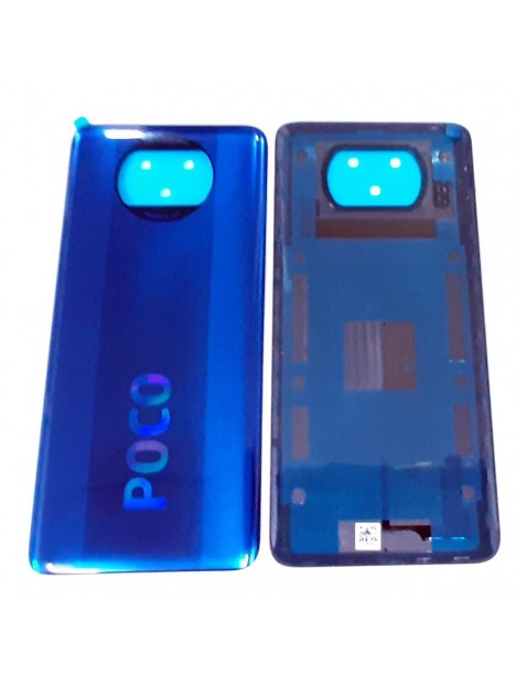 Tapa trasera o tapa bateria azul para Xiaomi POCO X3