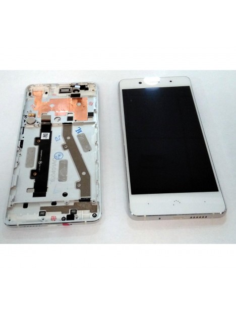 Pantalla LCD para BQ Aquaris X5 Plus mas tactil negro mas marco blanco