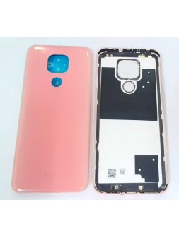 Tapa trasera o tapa bateria rosa para Motorola Moto G9 Play