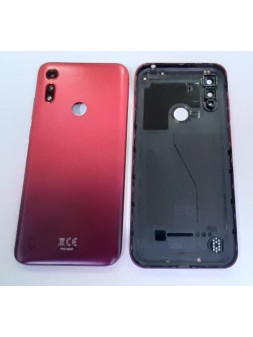 Tapa trasera o tapa bateria roja para Motorola Moto E6S mas cubierta camara