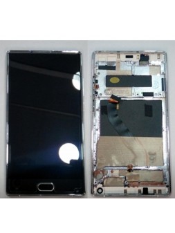 Pantalla LCD para Doogee Mix mas tactil negro mas marco plateado