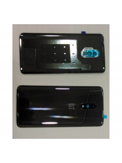 Tapa trasera o tapa bateria gris para Oneplus 7 + lente camara