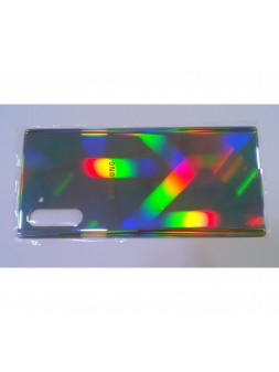 Tapa trasera o tapa bateria plateada para Samsung Galaxy Note 10