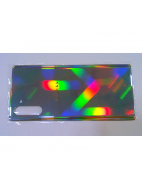 Tapa trasera o tapa bateria plateada para Samsung Galaxy Note 10