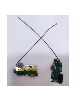 Flex puerto carga para Alcatel Vodafone Smart N9 VFD720 VDF720 mas vibrador mas antena coaxial
