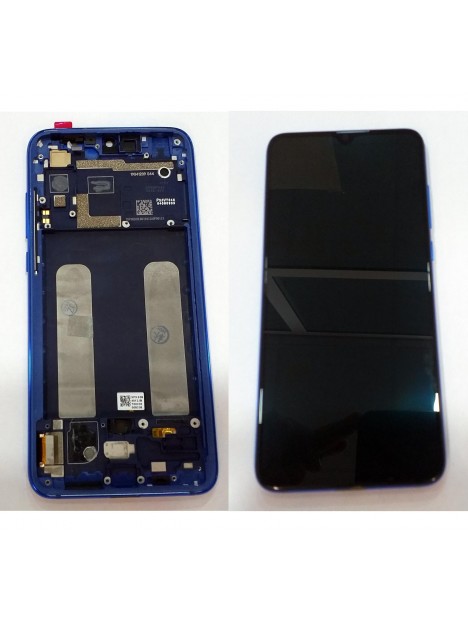Pantalla lcd para Xiaomi Mi 9 Lite Versión Global CC9 Version China mas tactil negro mas marco azul Service Pack Pr
