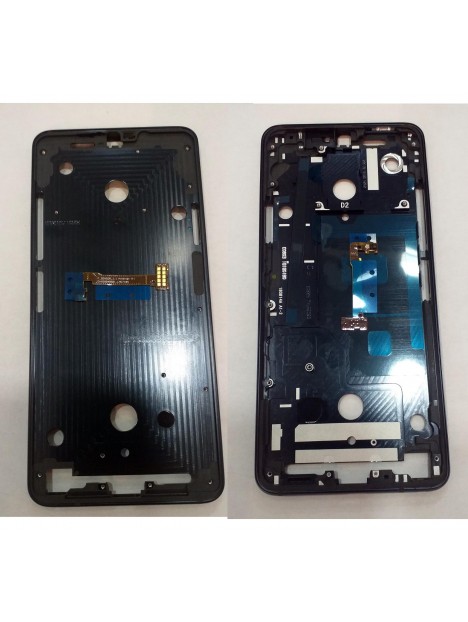 Carcasa central o marco negro para LG Q9