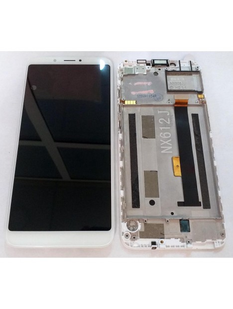 Pantalla lcd para ZTE Blade V18 mas tactil blanco mas marco blanco