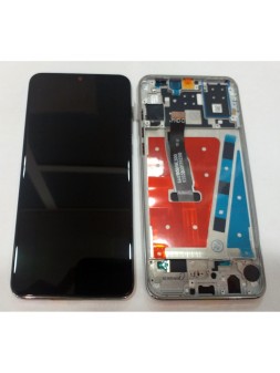 Pantalla lcd para Huawei P30 Lite Nova 4E mas tactil negro mas marco plata p30lite mar-lx1m mar-lx2j MAR-LX1A