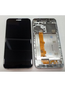 Pantalla lcd para Alcatel One Touch Shine Lite 5080X mas tactil negro mas marco plata