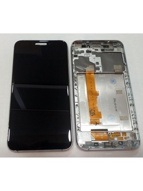 Pantalla lcd para Alcatel One Touch Shine Lite 5080X mas tactil negro mas marco plata