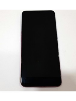 Pantalla LCD para OPPO A91 / Reno 3 mas tactil negro mas marco morado holografico calidad premium
