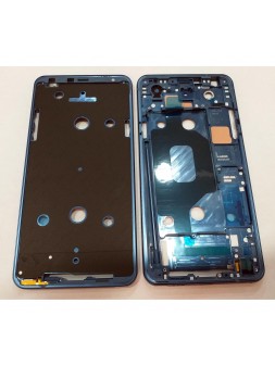 Carcasa central o marco azul LG Q8 H970