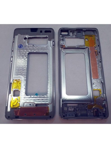 Samsung Galaxy S10 Plus G975F carcasa central o marco plata sm-g975f sm-g975fd g975fd galaxy s10plus