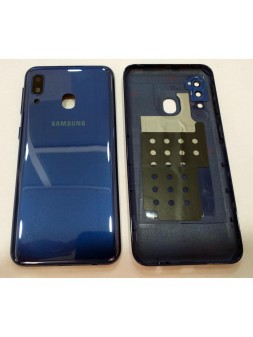 Tapa trasera o tapa bateria azul mas cubierta camara para Samsung Galaxy A20E SM-A202F A202F