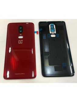 Oneplus 6 tapa trasera o tapa bateria + cubierta camara roja