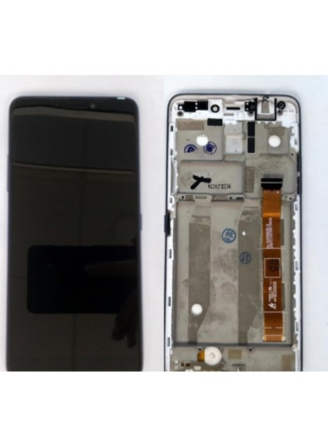 Alcatel 3V 5099 pantalla lcd + tactil negro + marco azul