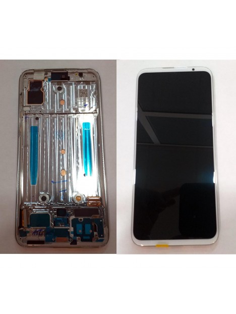 Meizu 16S pantalla lcd + tactil blanco + marco plata