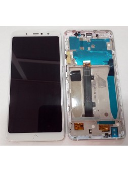 BQ Aquaris X2 X2 Pro pantalla lcd + tactil blanco + marco plata