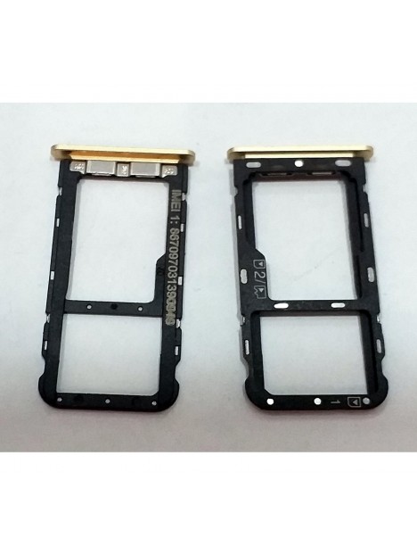 ZTE Blade V9 soporte o bandeja sim dorada