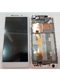 Alcatel 1C 5009D pantalla lcd + tactil blanco + marco blanco