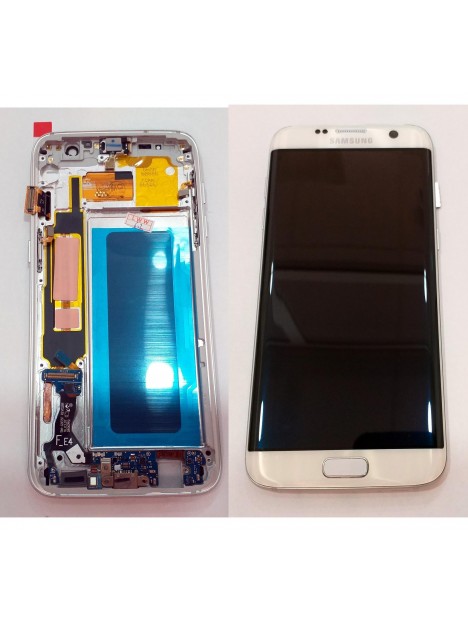 Samsung Galaxy S7 Edge SM-G935F pantalla lcd calidad Oled + táctil blanco compatible + marco compatible