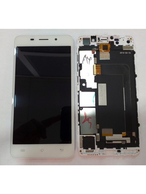 Cubot X9 pantalla lcd + tactil blanco + marco blanco