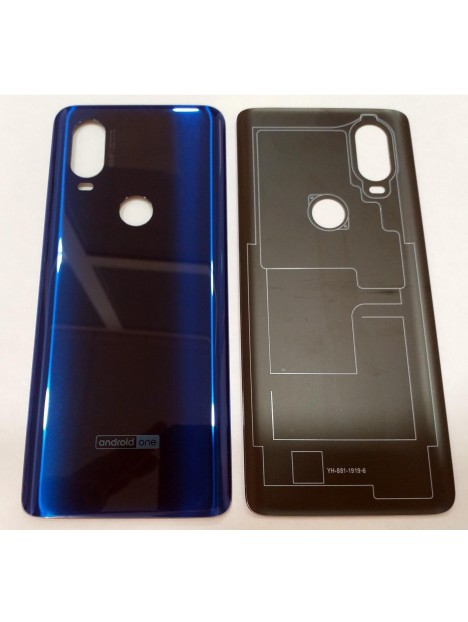 Motorola Moto One Vision btapa trasera o tapa bateria azul