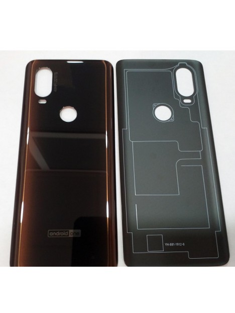 Motorola Moto One Vision tapa trasera o tapa bateria marron