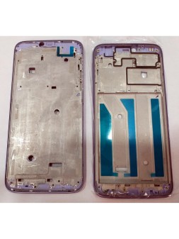 Motorola Moto G7 Power carcasa central o marco purpura XT1955-1 XT1955-2 XT1955-4 XT1955-5 XT1955-6 XT1955-7 XT1955