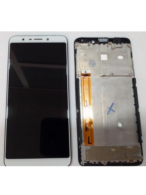 Wiko View GO pantalla lcd + tactil blanco + marco negro