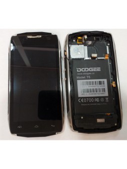 Doogee T5 T5 Lite pantalla lcd + tactil negro + marco plata