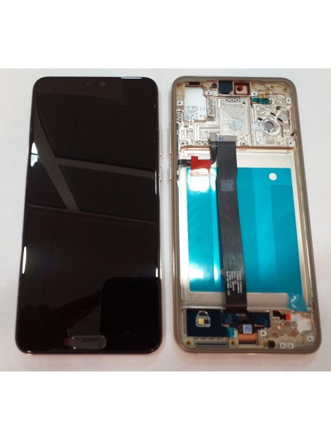 Huawei P20 pantalla lcd + tactil negro + marco dorado eml-l09 eml-l22 eml-l29