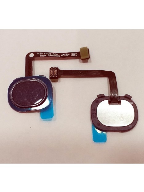 Samsung Galaxy M20 flex boton home + lector huella negra SM-M205F SM-M205D