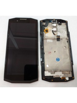Blackview BV9000 Pro pantalla lcd + tactil negro + marco negro flex tactil negro