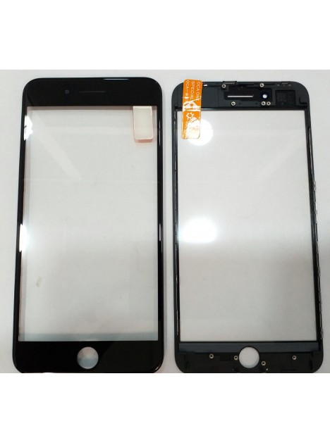 IPhone 8 Plus A1864 A1897 A1898 cristal negro + marco negro + lamina oca