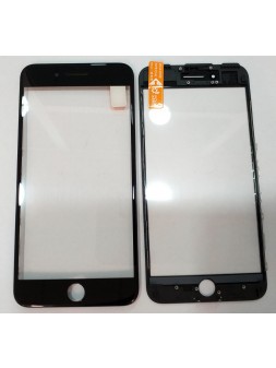 IPhone 7 Plus A1661 A1784 A1785 A1786 cristal negro + marco negro + lamina oca