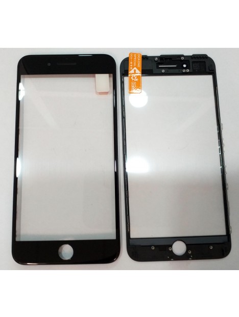 IPhone 7 Plus A1661 A1784 A1785 A1786 cristal negro + marco negro + lamina oca