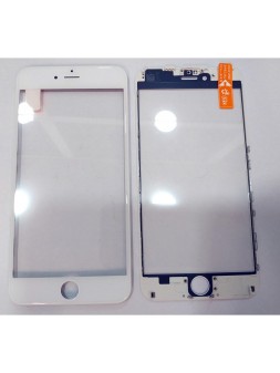 IPhone 6 Plus A1522 A1524 A1593 cristal blanco + marco blanco + lamina oca