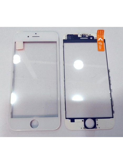 Iphone 6 A1549 A1586 A1589 cristal blanco + marco blanco + lamina oca