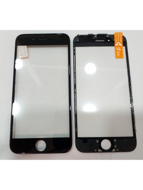Iphone 6 A1549 A1586 A1589 cristal negro + marco negro + lamin oca