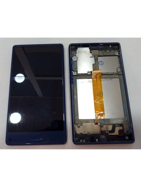 Doogee Mix Lite pantalla lcd + tactil negro + marco azul