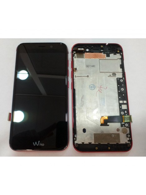 Wiko Wim Lite pantalla lcd + tactil negro + marco rojo