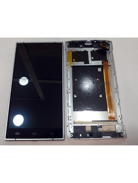 Doogee F5 pantalla lcd + tactil negro + marco plata